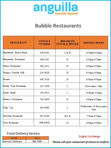 in bubble restaurants Anguilla